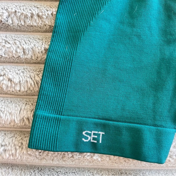 SET Active Teal High-Waisted Biker Shorts - Picture 2 of 4